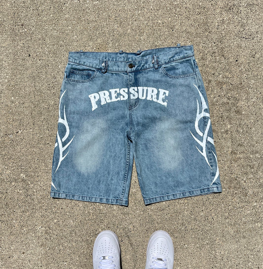 PRESSURE DENIM SHORTS (LIGHT WASH)