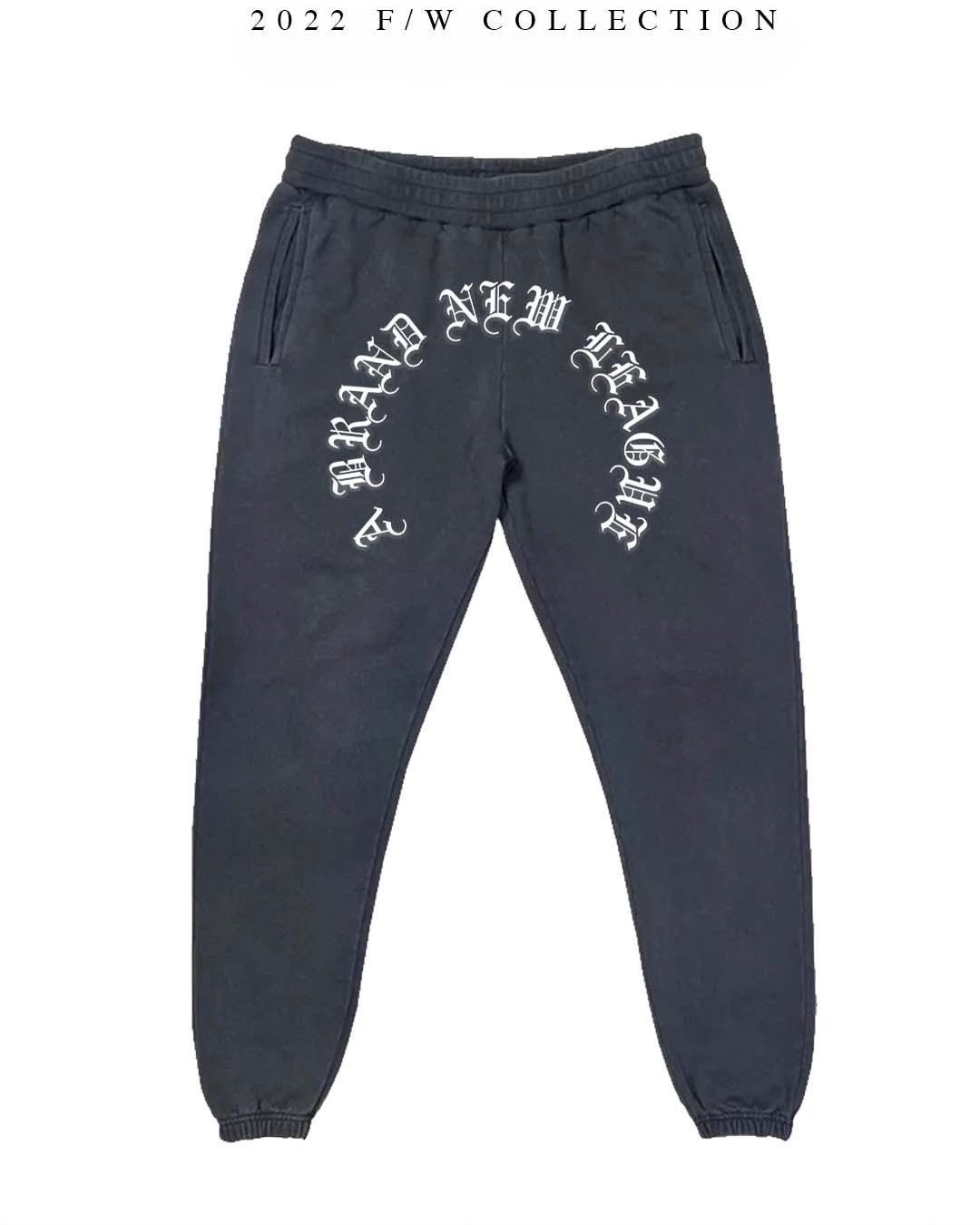 BNL Old English Sweatpants in Vintage Dark Grey