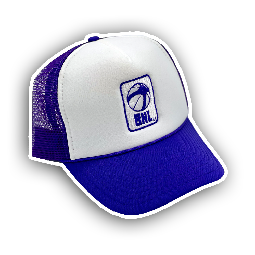 BNL Trucker Hat in Purple/White